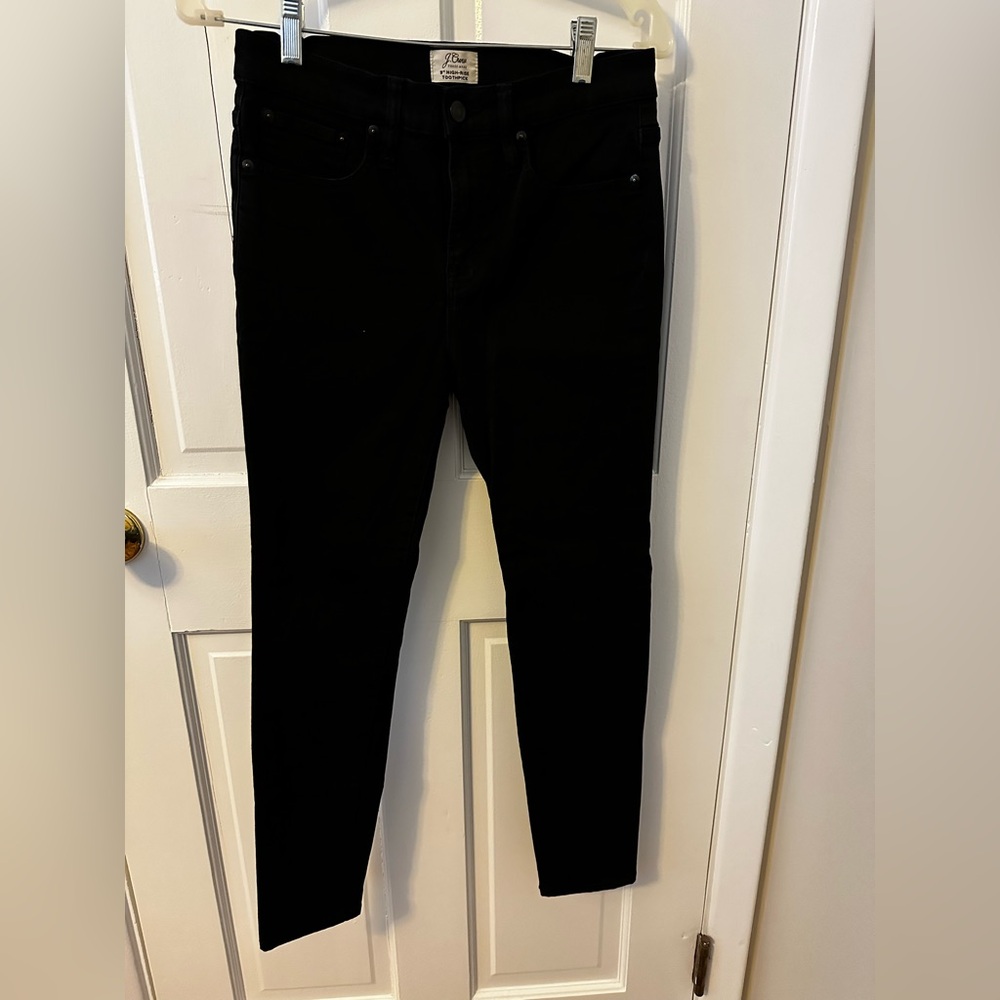 J Crew womens 9” high rise black skinny jeans size 28